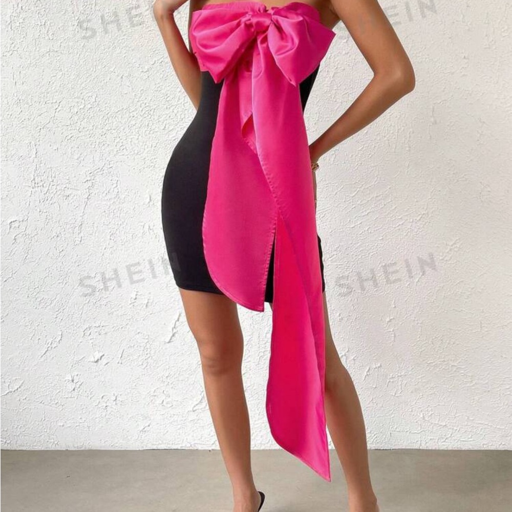 Bodycon Big Bow Dress